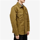 Filson Men's Cover Cloth Quilted Shirt Jacket in Olive Drab
