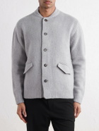 Slowear - Wool and Cashmere-Blend Knitted Bomber Jacket - Gray