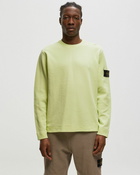 Stone Island Pullover Cotton Nylon Ribbed Fleece Green - Mens - Sweatshirts