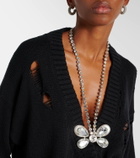 Area Embellished cotton and cashmere cardigan