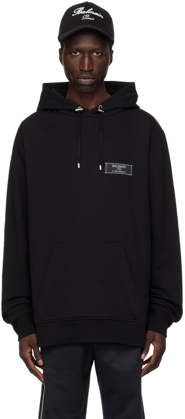 Photo: Balmain Black 'Pierre Balmain' Hoodie