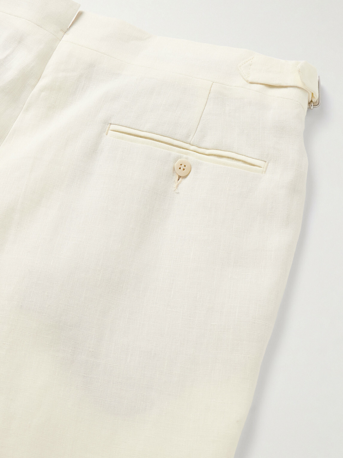 Stòffa - Straight-Leg Pleated Linen Trousers - Neutrals