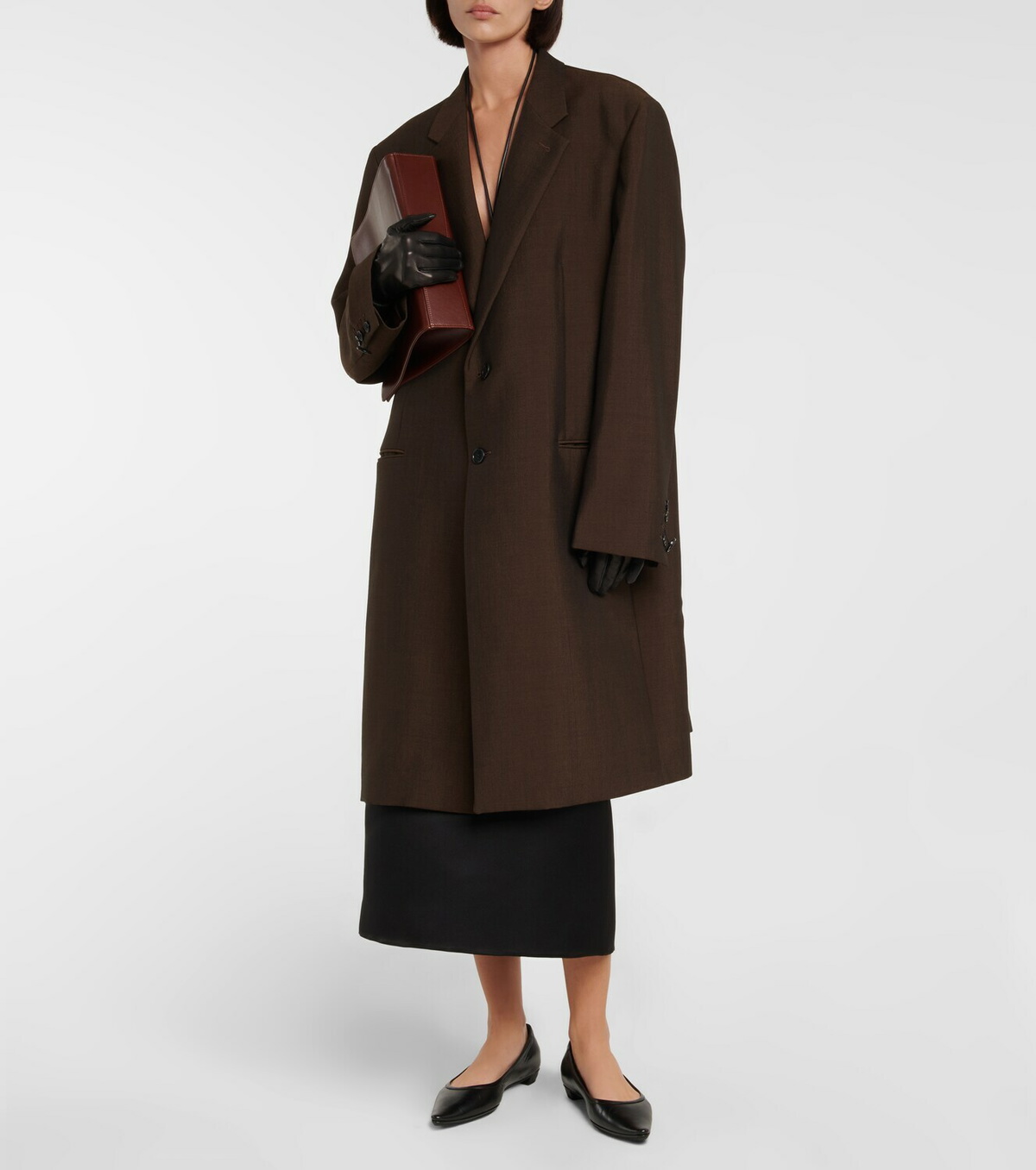 The Row Chevalier wool and mohair coat The Row