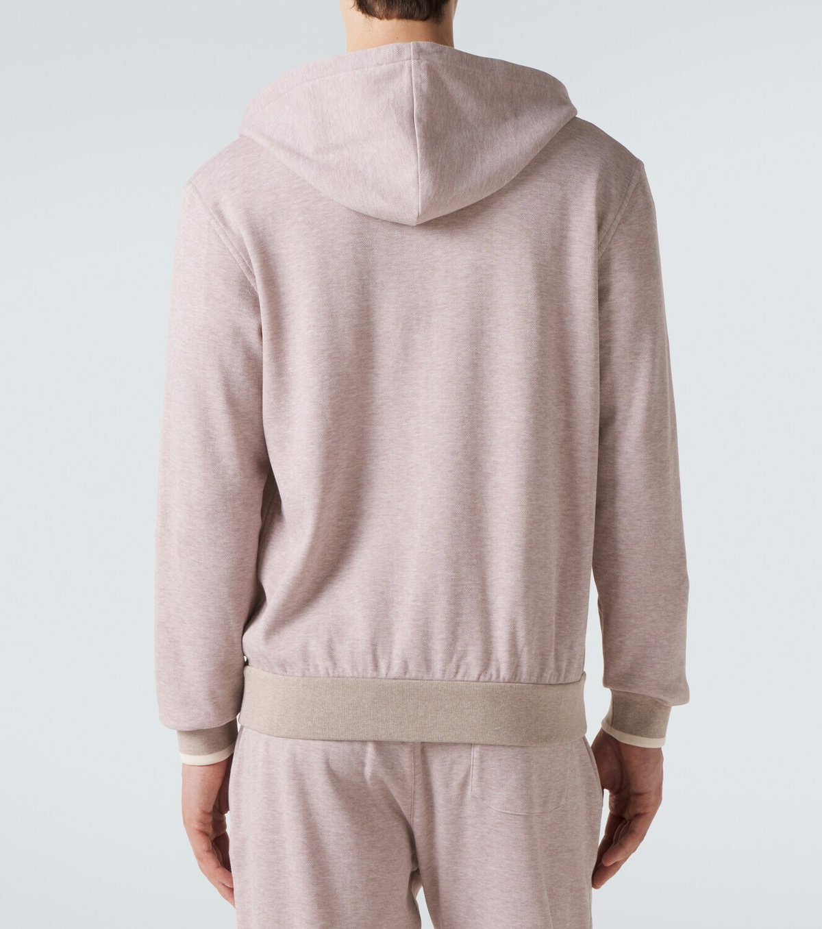 Brioni Cotton-blend zip-up hoodie