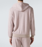 Brioni Cotton-blend zip-up hoodie