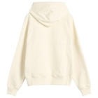 AMI Paris Men's Woven Ami Logo Jersey Hoodie in White Cream