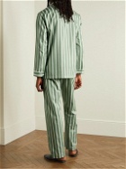 Derek Rose - Royal 219 Striped Cotton-Sateen Pyjama Set - Green