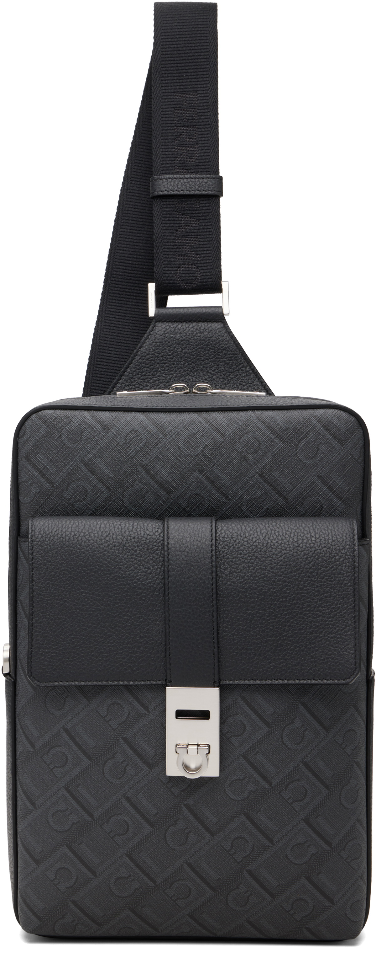 Ferragamo Gray Sling Messenger Bag