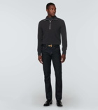 Tom Ford Wool and cashmere-blend half-zip sweater