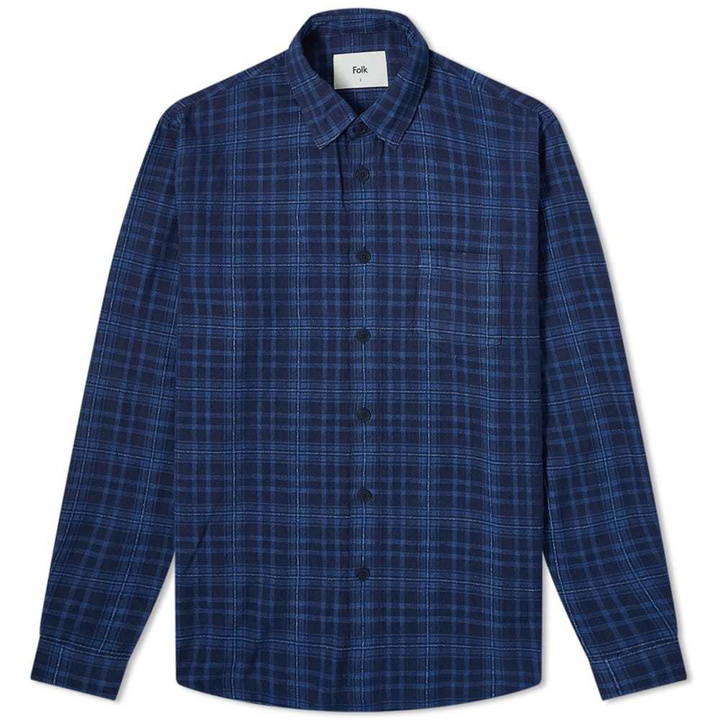 Photo: Folk Indigo Boucle Relaxed Fit Shirt