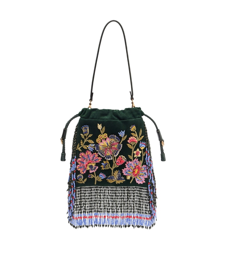 Photo: Etro Kalispera Small beaded suede shoulder bag