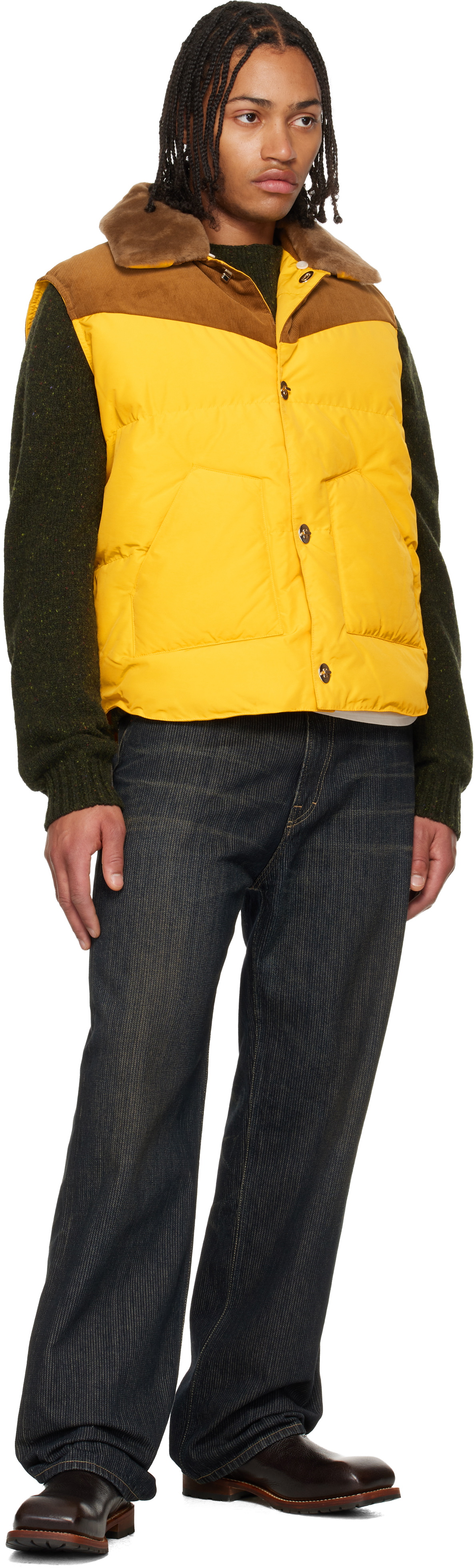 Wales Bonner Yellow 'The Brixton' Vest