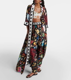 Dolce&Gabbana Capri printed silk satin robe