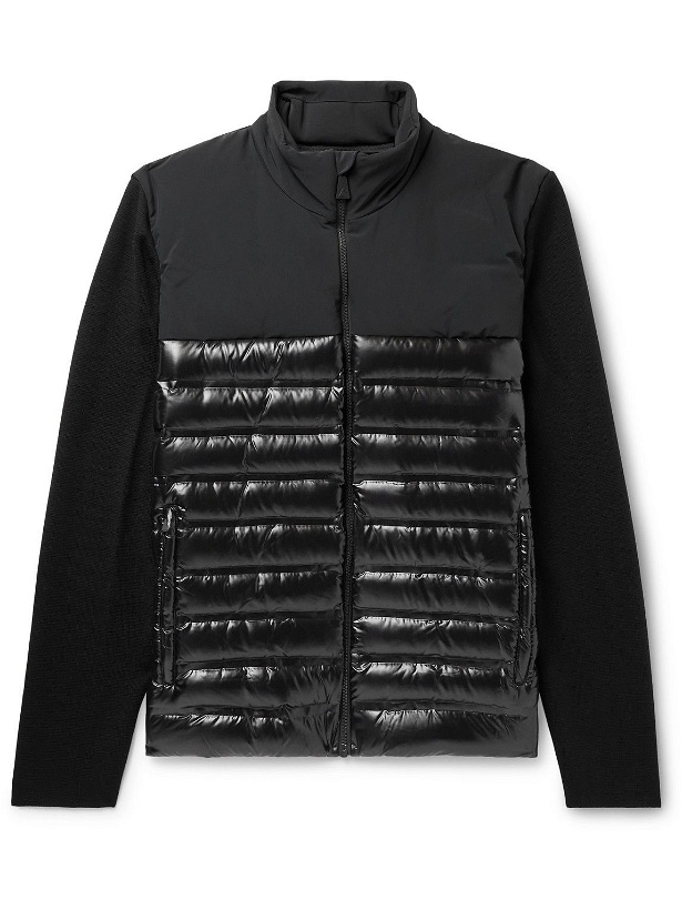 Photo: Aztech Mountain - Dale of Aspen Quilted Panelled Wool-Blend Zip-Up Ski Jacket - Black