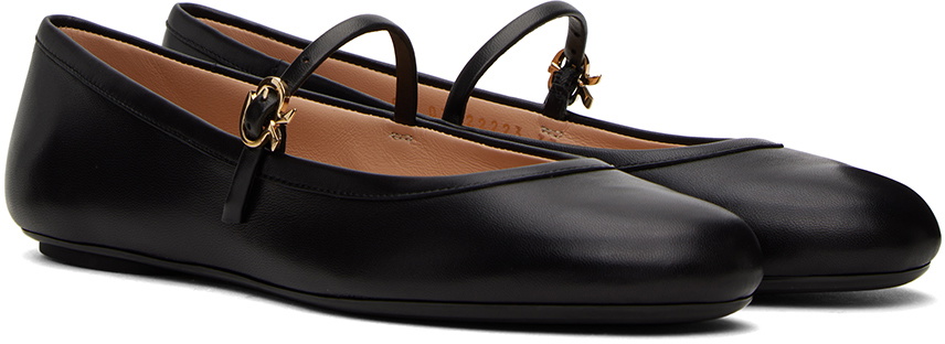 Gianvito Rossi Black Carla Ballerina Flats