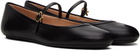 Gianvito Rossi Black Carla Ballerina Flats