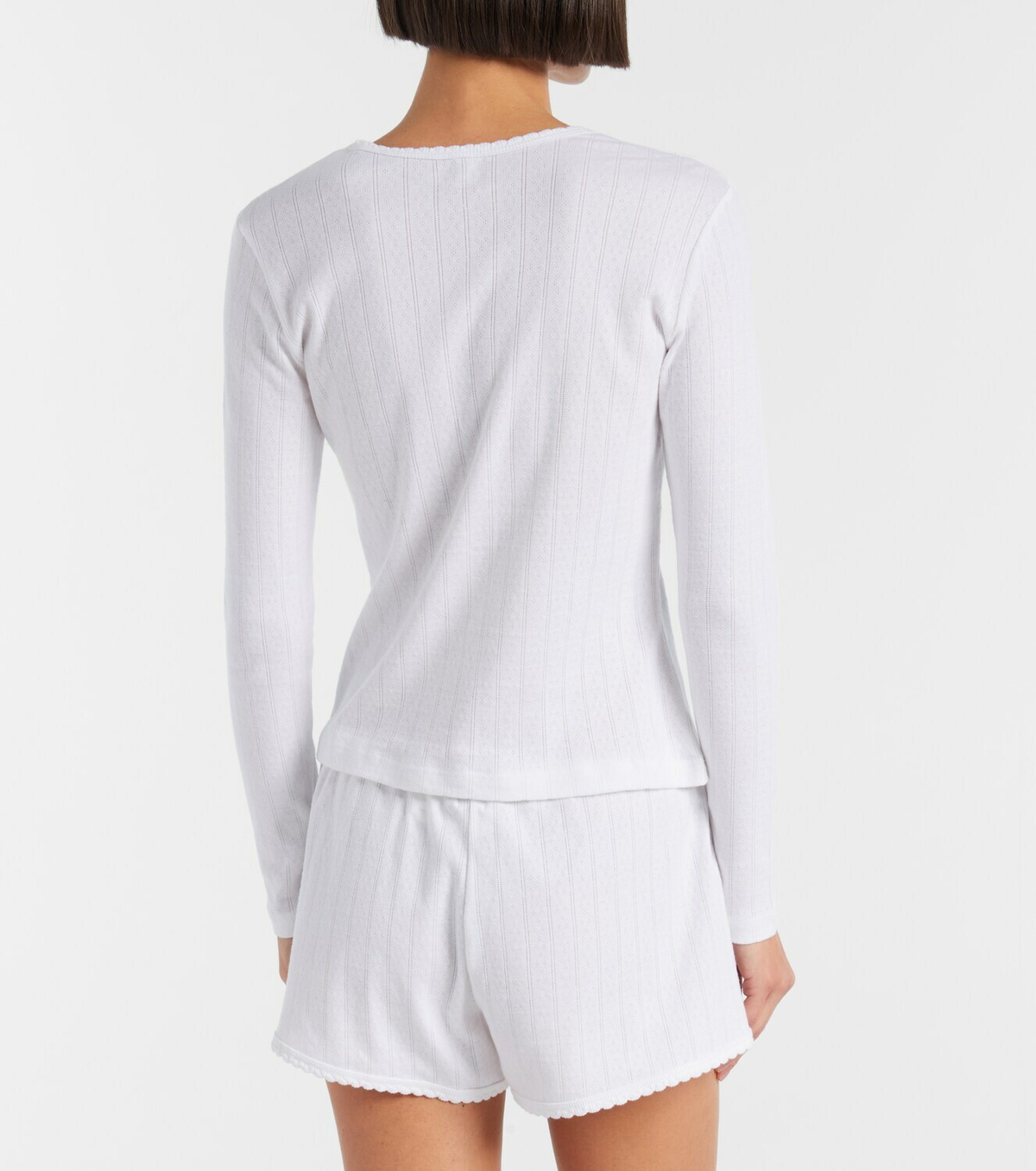 Leset Pointelle cotton shorts