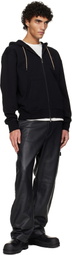 Burberry Black Rory Check Patch Hoodie