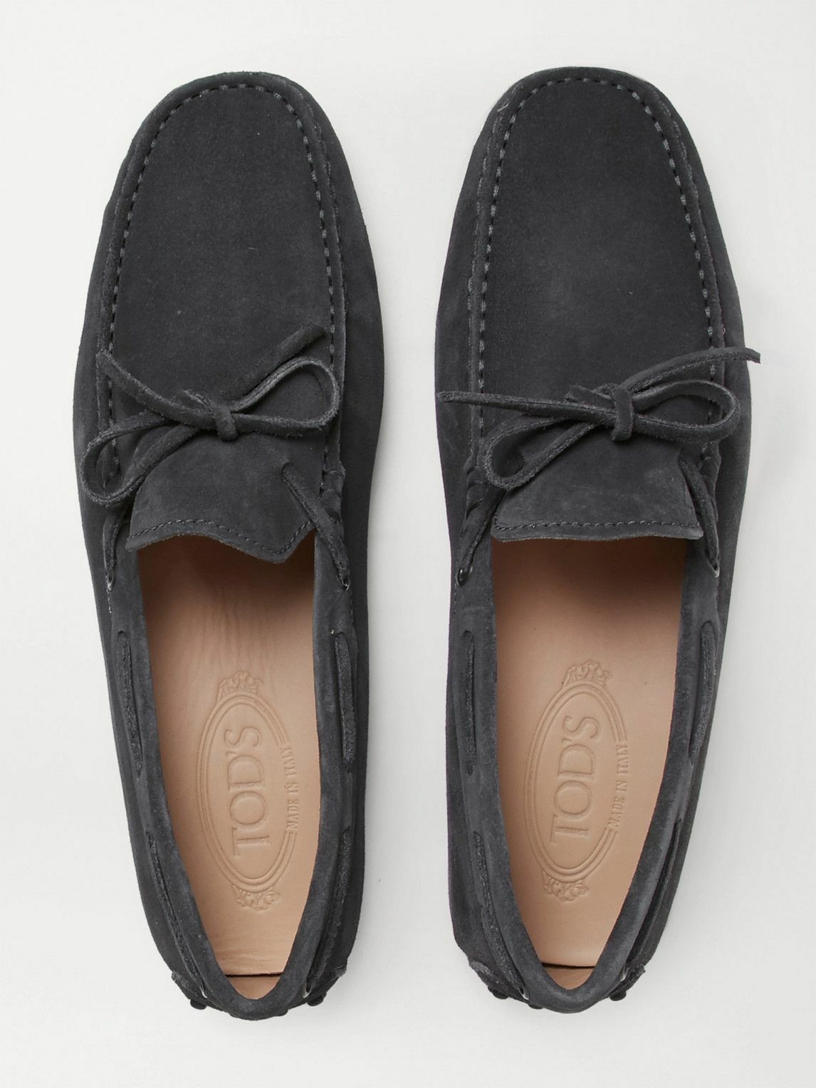Tod's - Gommino Suede Driving Shoes - Gray
