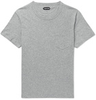 TOM FORD - Mélange Cotton-Jersey T-Shirt - Men - Gray