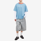 Acne Studios Men's Eeve Stripe Double Sleeve T-Shirt in Sea Blue