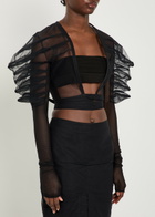 Rick Owens Rhino Cropped Tulle top Black