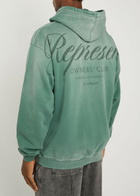 Represent Owners' Club Hooded Cotton Sweatshirt Green