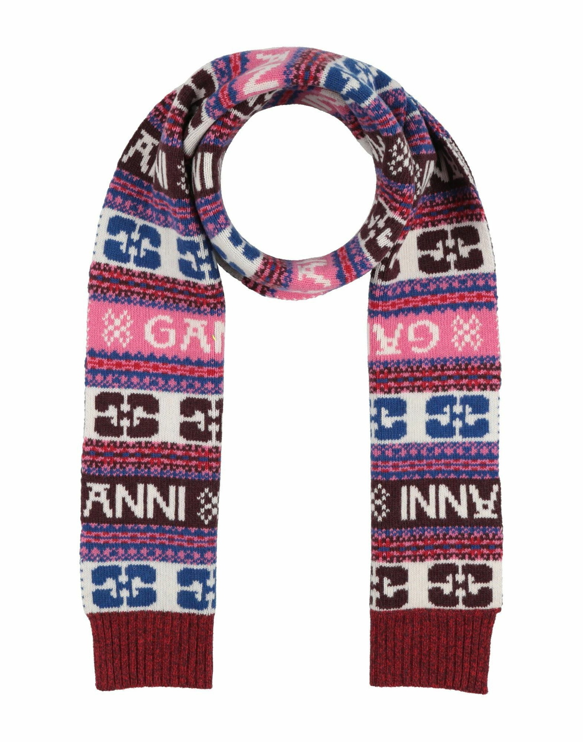 Ganni Womens Scarf in Pink