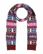 Ganni Womens Scarf in Pink