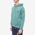 A.P.C. Men's A.P.C Marvin Embroidered Logo Hoody in Grey Green