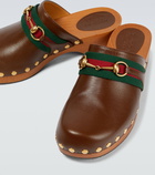 Gucci - Horsebit leather clogs