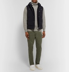 Brunello Cucinelli - Herringbone Stretch-Cotton Cargo Trousers - Men - Army green