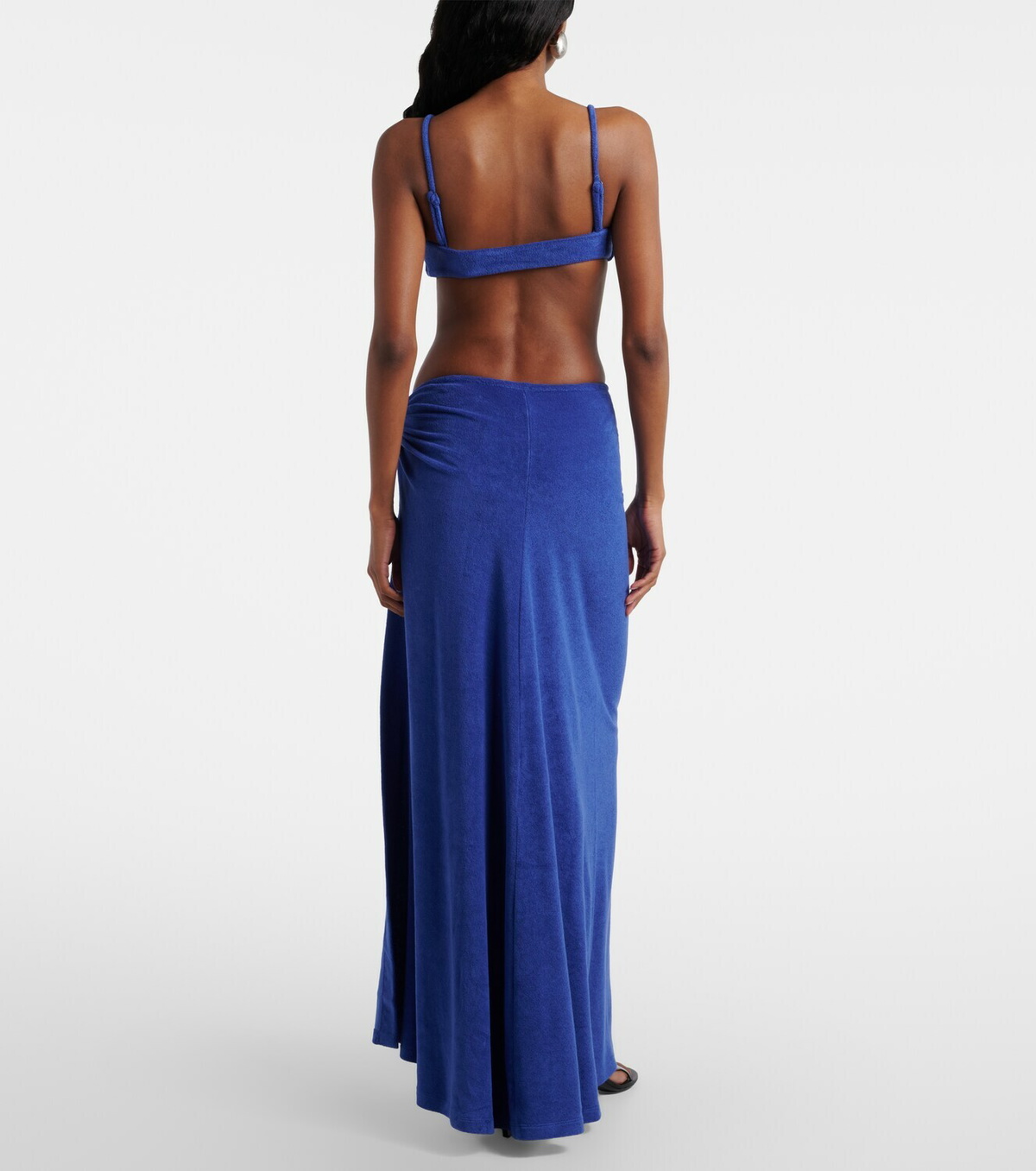 Christopher Esber Cotton-blend terry maxi skirt