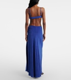 Christopher Esber Cotton-blend terry maxi skirt