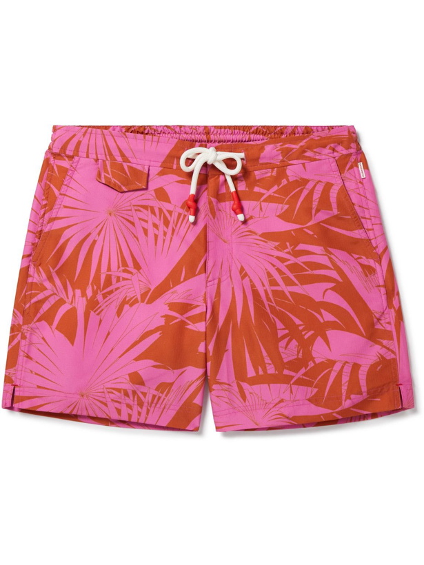 Photo: Orlebar Brown - Standard Straight-Leg Mid-Length Printed Swim Shorts - Pink