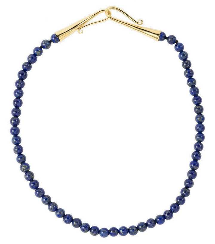 Photo: Sophie Buhai Grecian Collar 18kt gold-plated sterling silver necklace with lapis