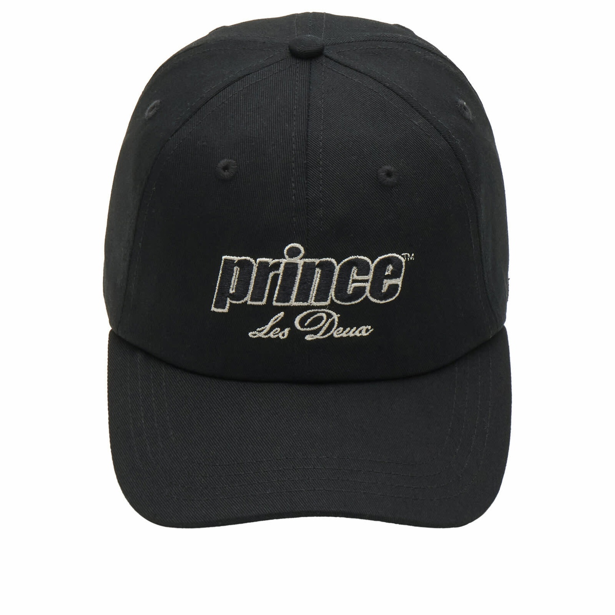 Les Deux Men's Prince Dad Cap in Black 