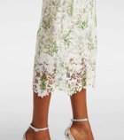 Monique Lhuillier Floral lace corset dress