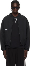 Umbro Black Padded Bomber Jacket