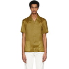 Helmut Lang Tan Silk Casual Fit Shirt