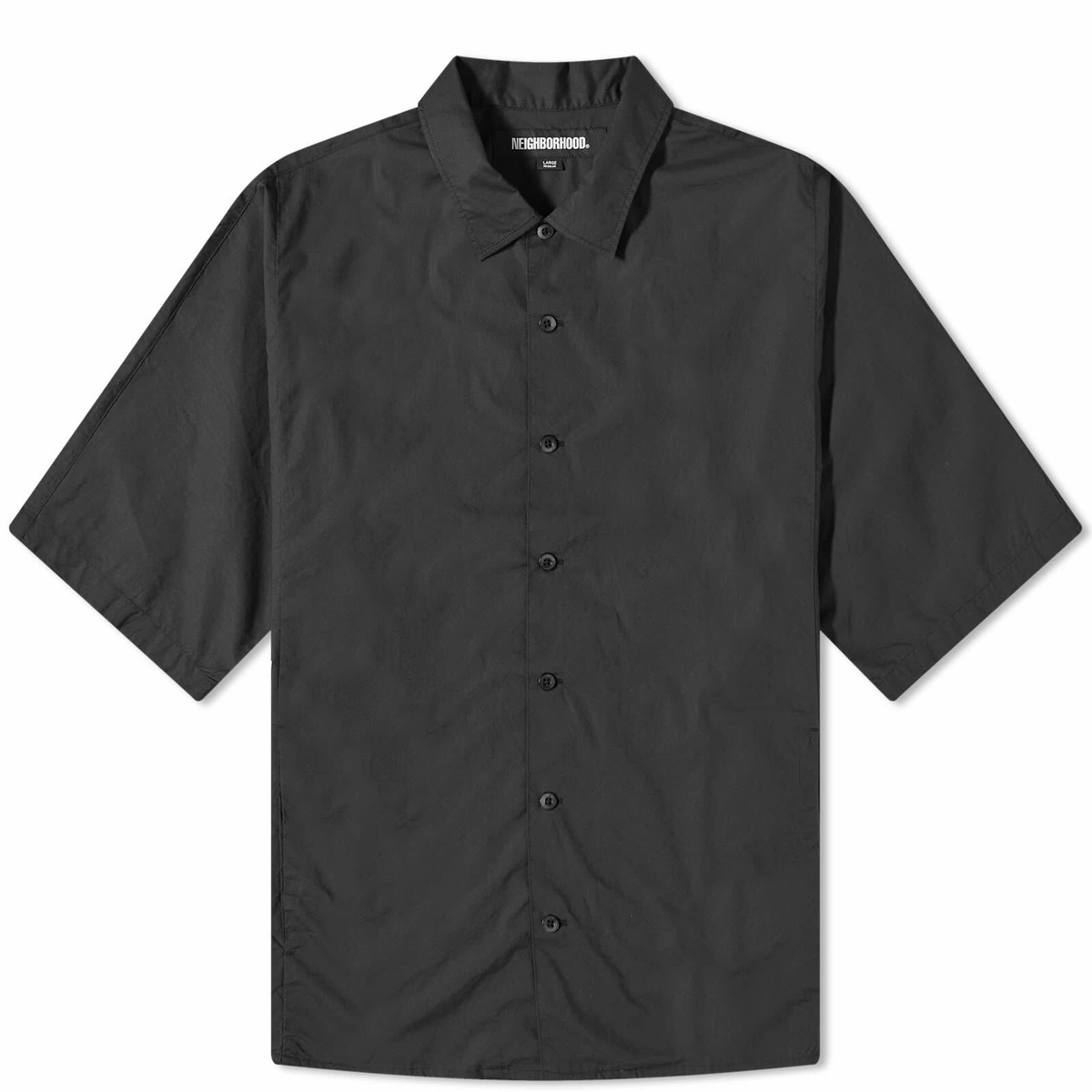 Neighborhood Men's Dolmansleeve Logo Short Sleeve Shirt in Black