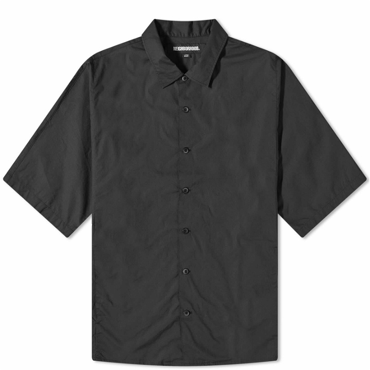 Photo: Neighborhood Men's Dolmansleeve Logo Short Sleeve Shirt in Black