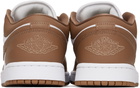 Nike Jordan White & Brown Air Jordan 1 Low Sneakers