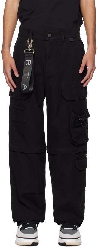 Photo: RTA Black Multi-Pocket Cargo Pants