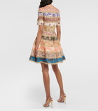 Zimmermann Devi Spliced printed minidress