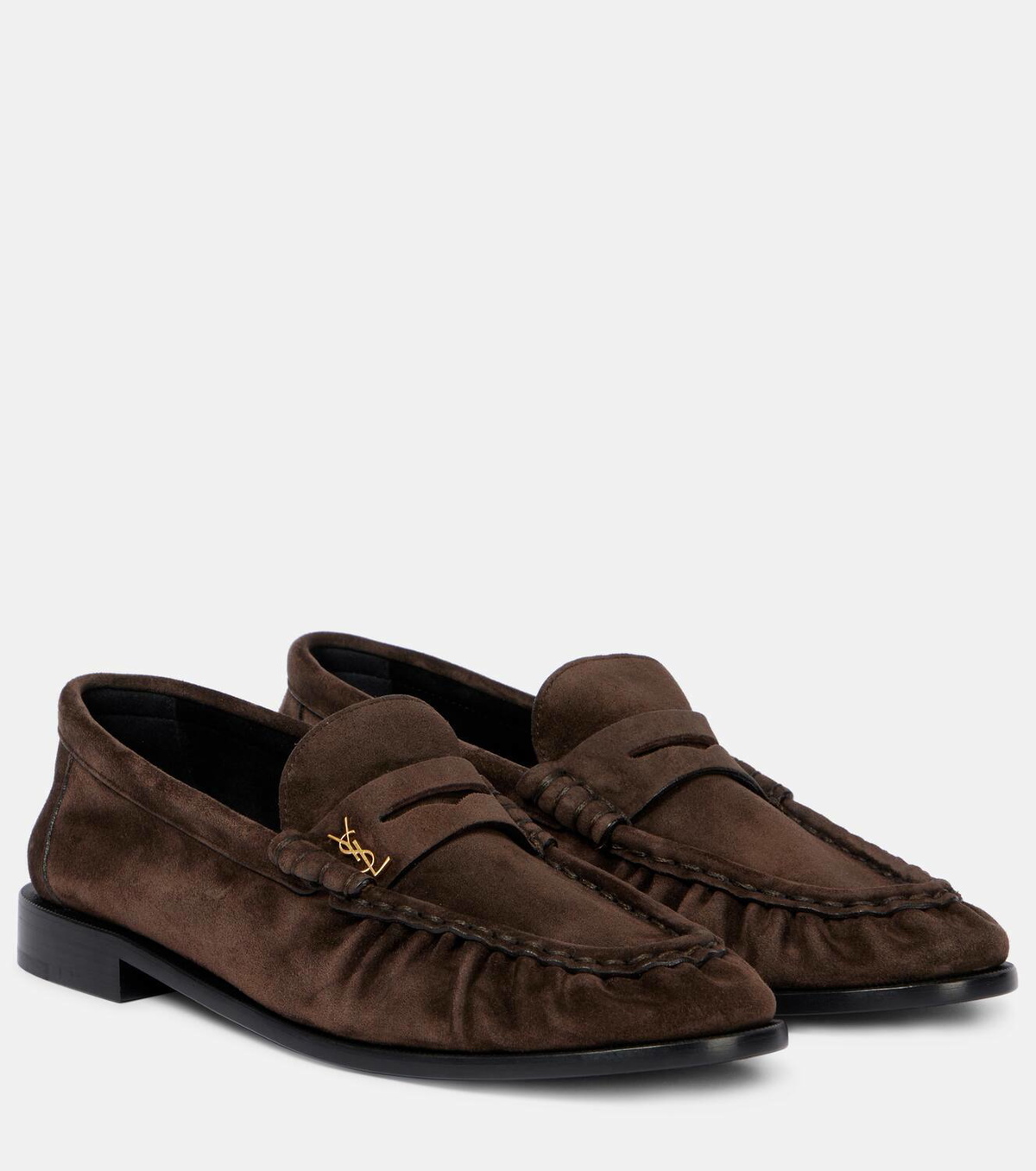Saint Laurent Le Loafer suede penny loafers Saint Laurent