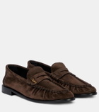 Saint Laurent Le Loafer suede penny loafers