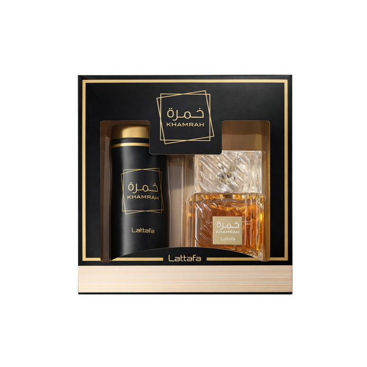 Photo: Lattafa Unisex Khamrah 2pcs EDP Gift Set Fragrances 6290362345794