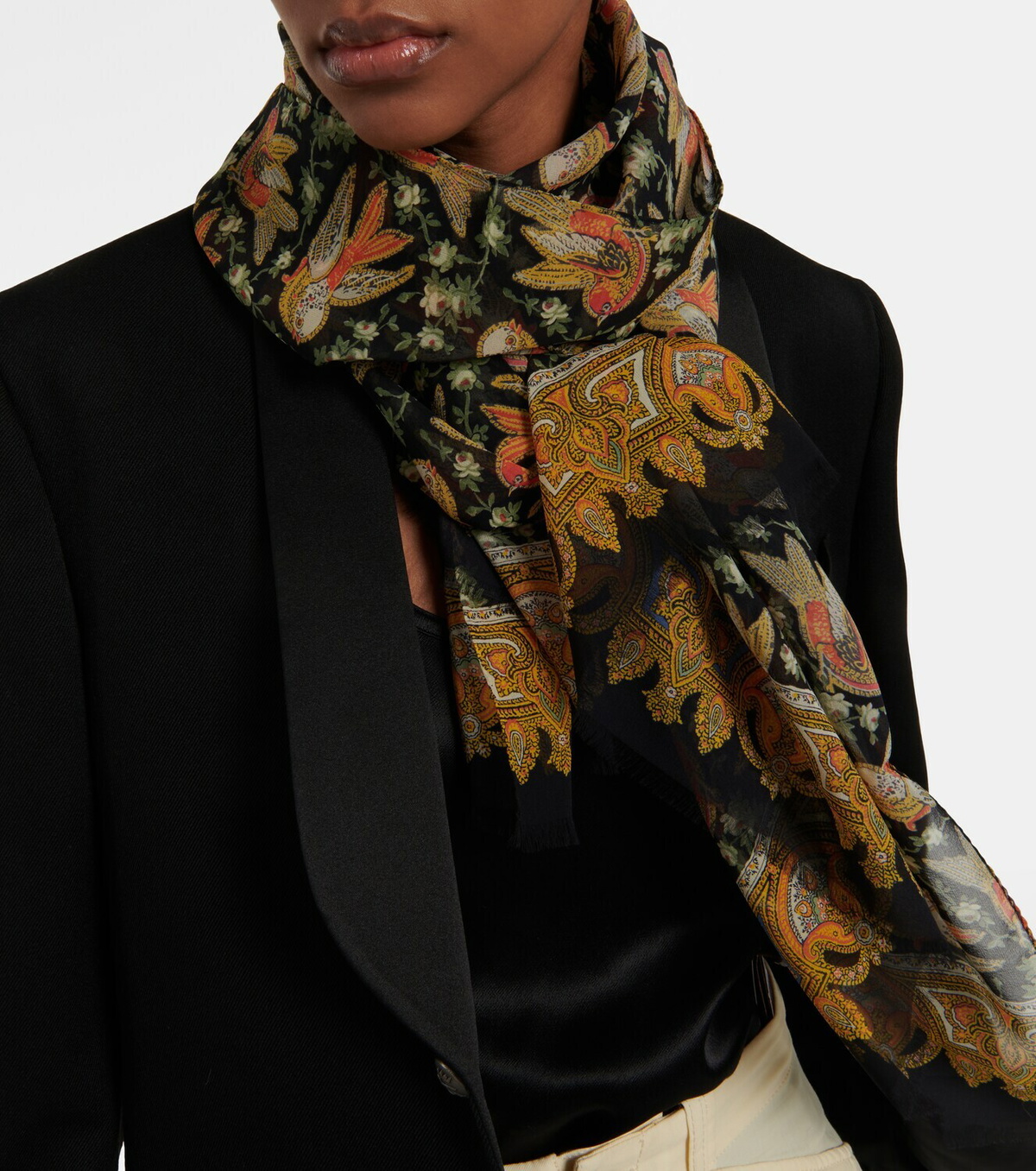 Etro - Printed silk scarf Etro