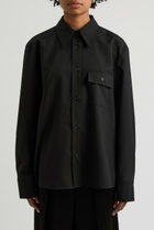 Khaite Yatty Wool Shirt Black